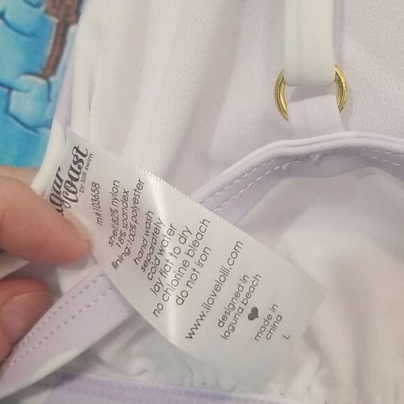 SUGAR Coast by Lolli Swim polka dot bikini top - Picture 5 of 9